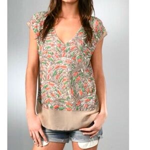 Bergdorf Goodman “Elizabeth & James” embellished Silk Blouse